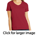 Hanes Ladies Tagless V-Neck T-Shirt