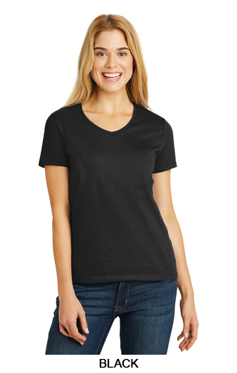 Hanes Ladies Tagless V-Neck T-Shirt